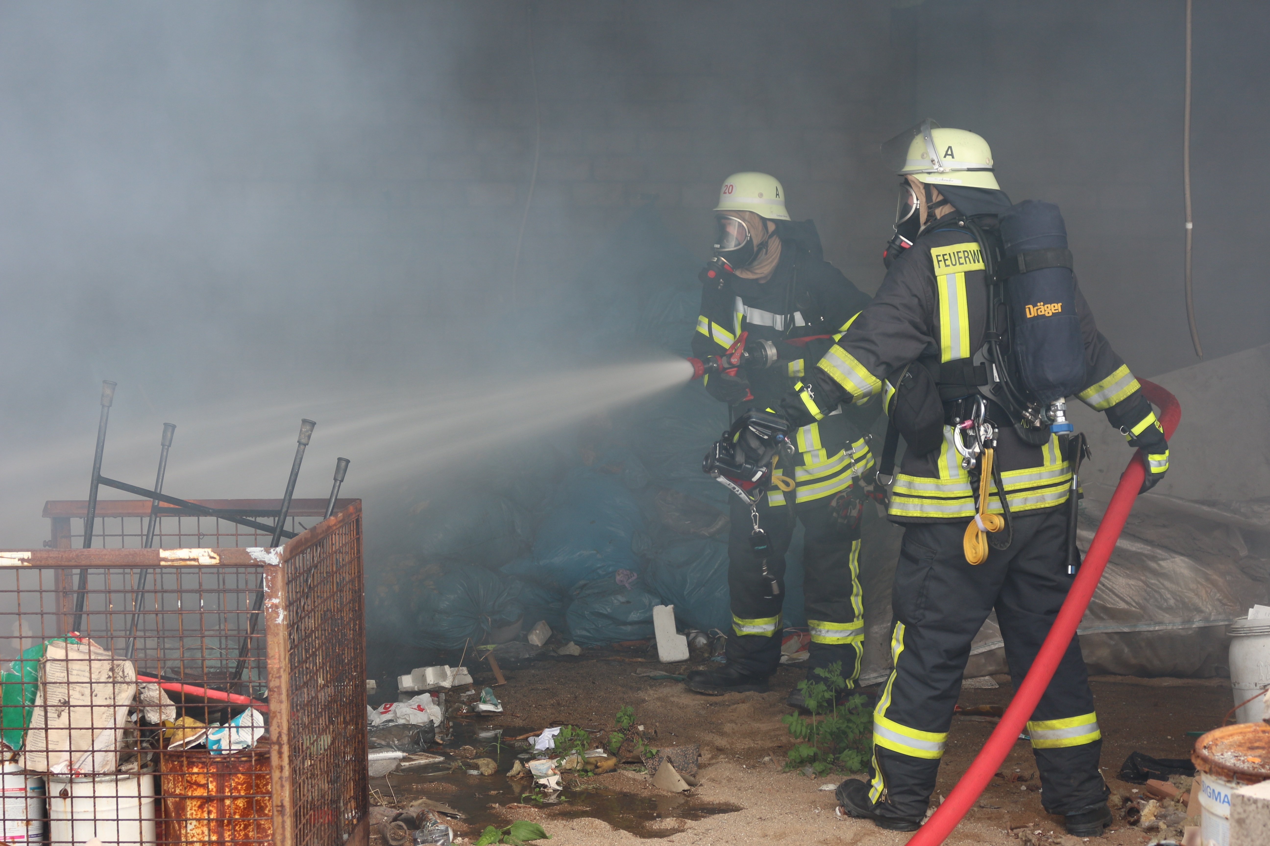 Pompiers en intervention